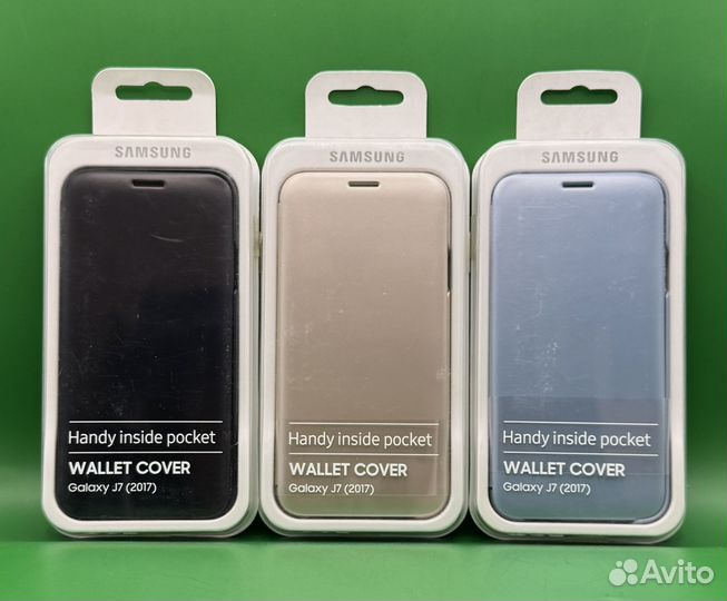 Оригинальный чехол-книжка для Samsung J7 2017