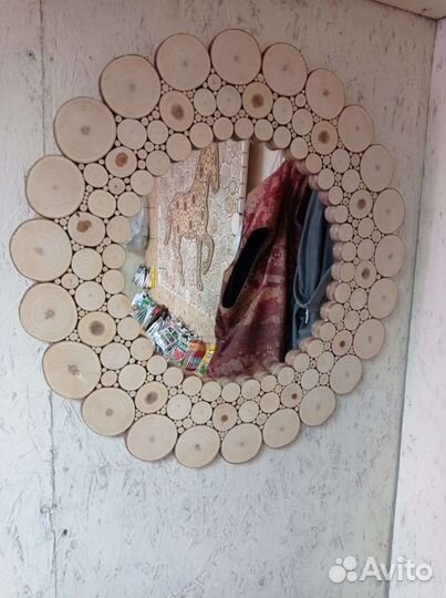 Зеркало обрамление спилы липы