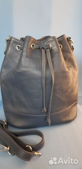 Cумка женская кожаная A.Valentino синий флотер