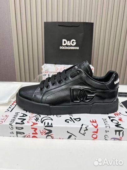 Мужские кожаные кеды