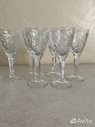 Хрустальные рюмки на ножке СССР