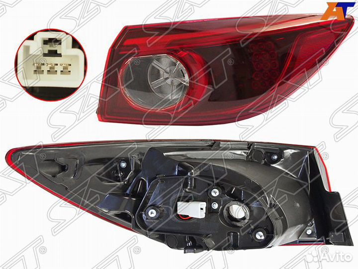 Фонарь задний mazda 3 /axela 16-19 RH LED 4D