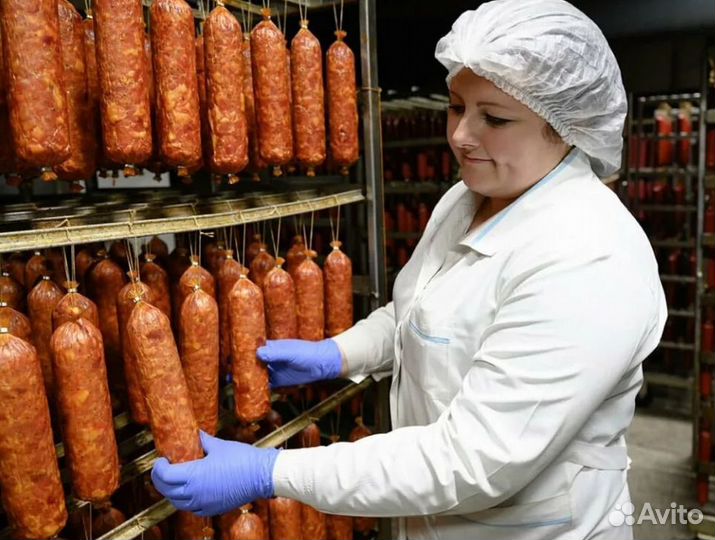 Упаковщик на производство колбас вахта с питанием