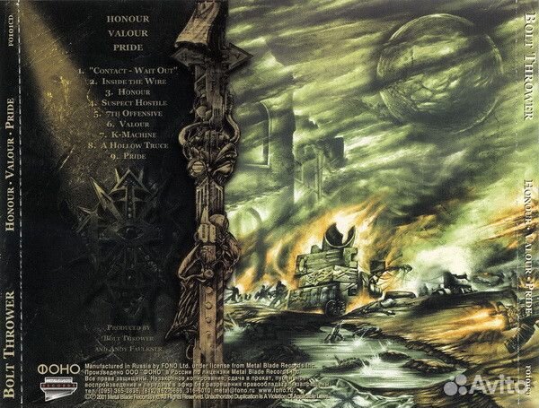 CD Bolt Thrower – Honour - Valour - Pride (2001)