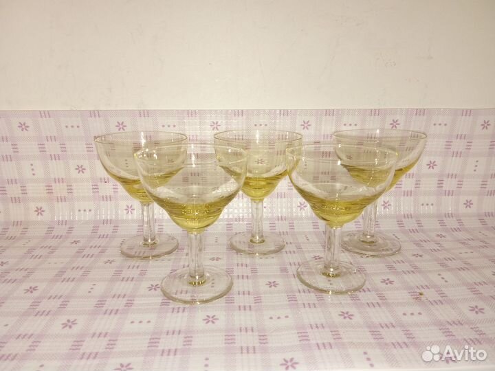 Фужеры цветное стекло СССР