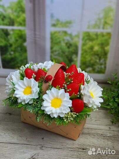 Букет цветов, мыло ручной работы