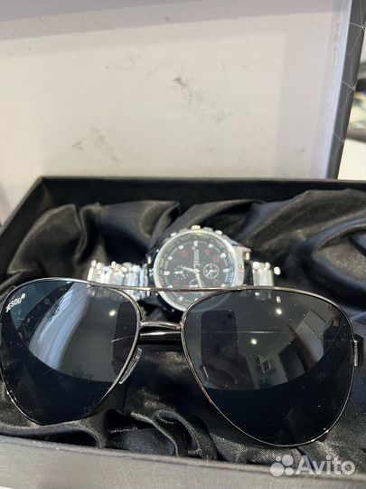 Подарочный набор для мужчин. Очки и часы