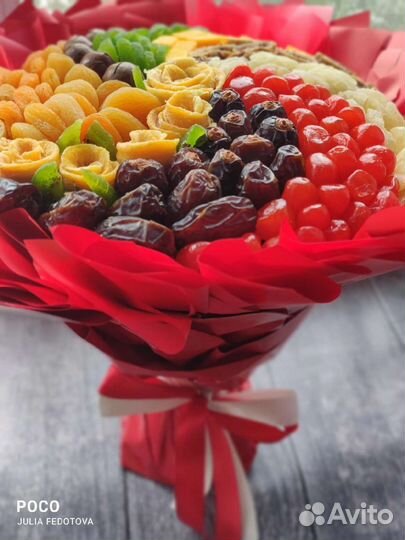 Съедобные букеты из сухофруктов, букет 8 марта