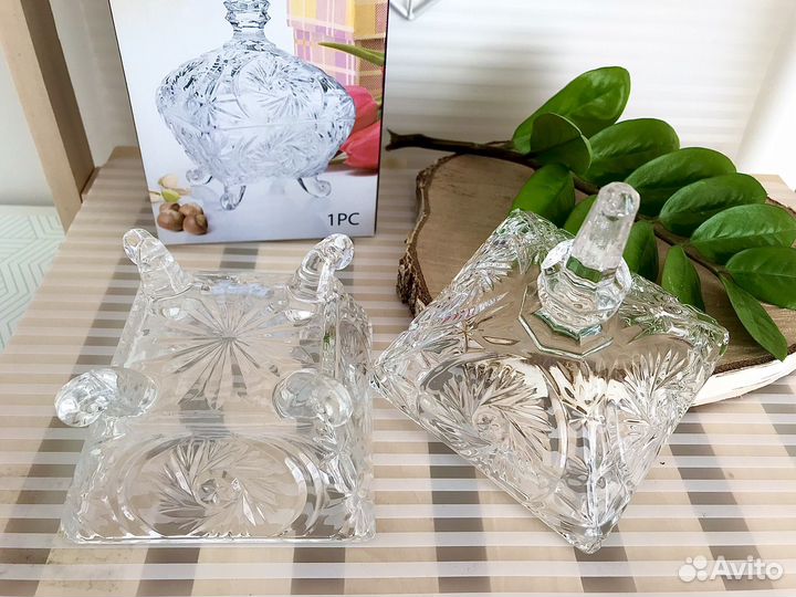 Ваза с крышкой / сахарница / конфетница новая