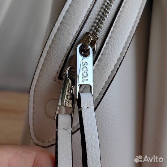 Сумка с ручками TOD'S натуральная кожа белая