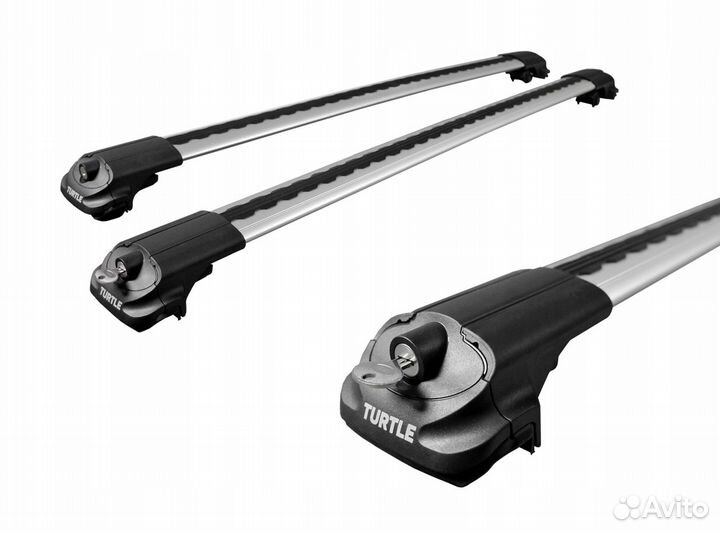 Поперечины Turtle Air 1 на рейлинги (серебристые)