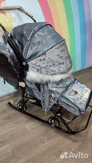 Санки коляска galaxy glory gloss