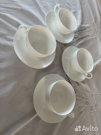 Чайные чашки с блюдцами фарфор
