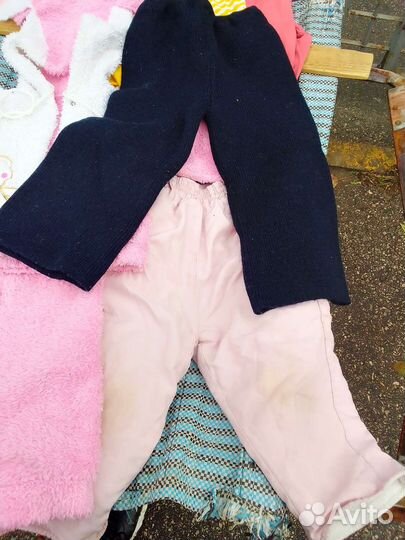 Вещи на девочку, пакетом много теплых до трёх лет