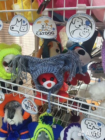 Вязанные шапочки для собак