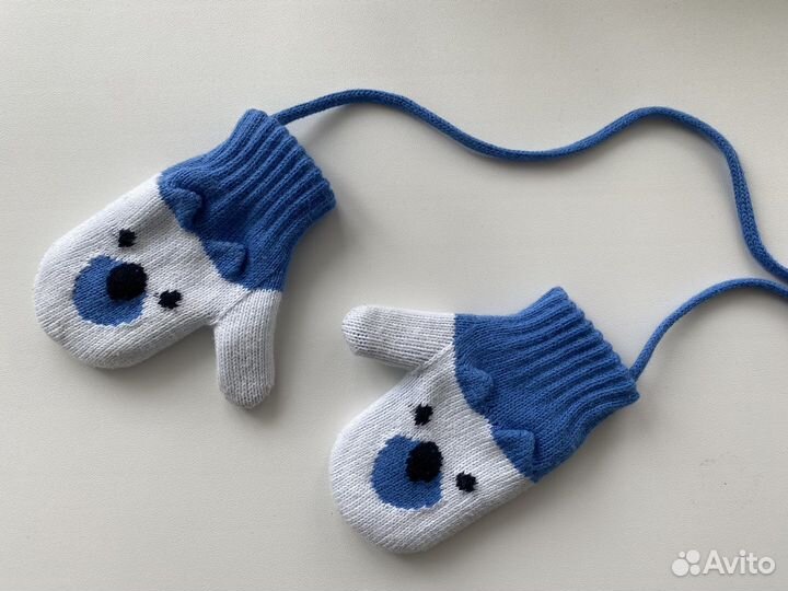 Варежки детские 1-2 года