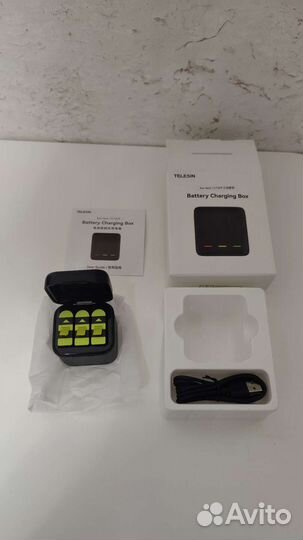 Зарядка GoPro 10/9 + 3 аккумулятора Telesin