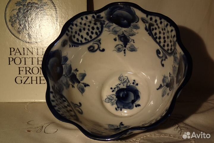 Ваза для фруктов гжель (больше чем кажется на фото