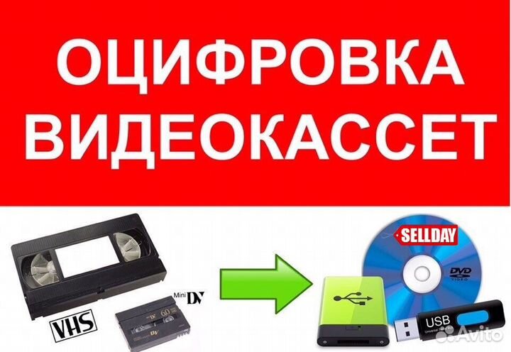 Оцифровка видеокассет VHS miniDV
