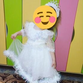 Платье снежинки на девочку 3-5 лет