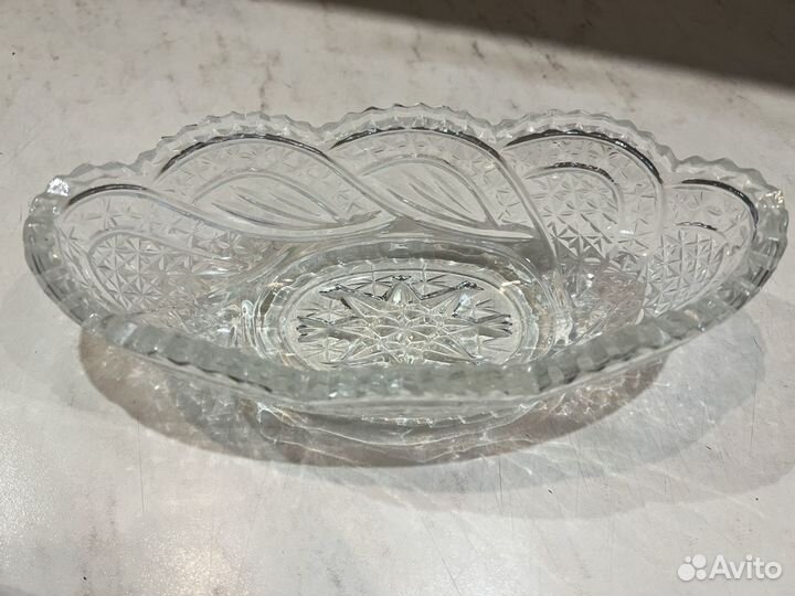 Ваза для фруктов, хрусталь