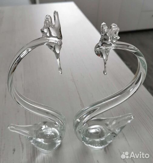 Статуэтка лебедь стекло (СССР) Гусь-хрустальный