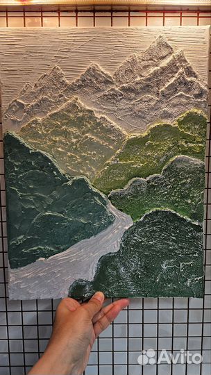 Интерьерная картина текстурной пастой