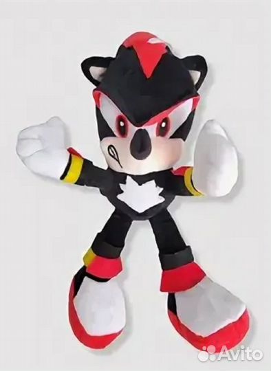 Мягкая игрушка Ёж Шэдоу, (Соник), черный 25 см