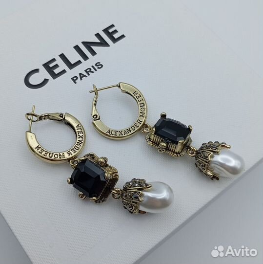 Серьги винтажные крупные Alexander McQueen