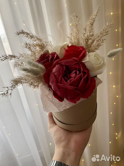 Букет из мыльных роз