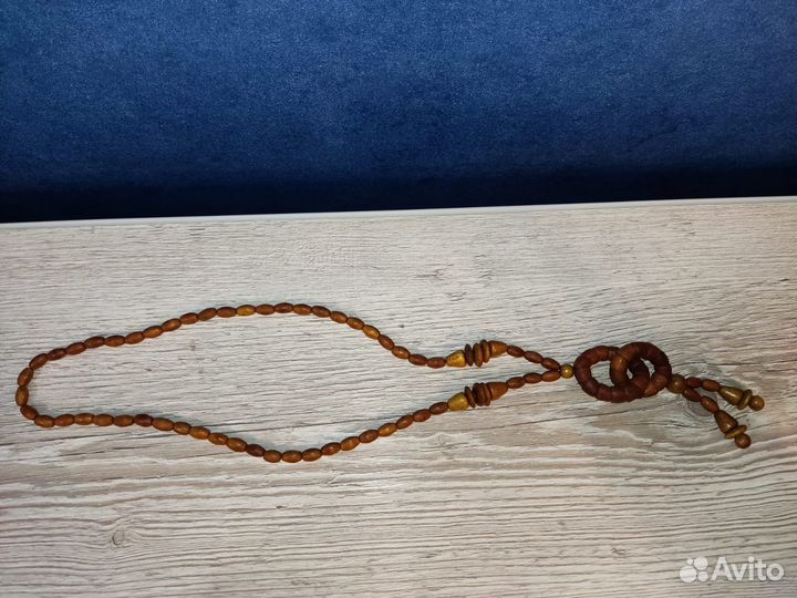 Бусы и Кольцо из дерева р 18