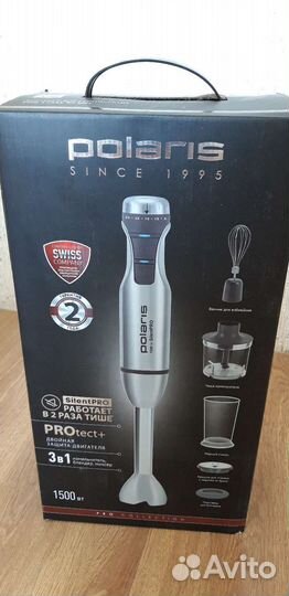 Блендер Polaris PHB 1591L Silent погружной Silver