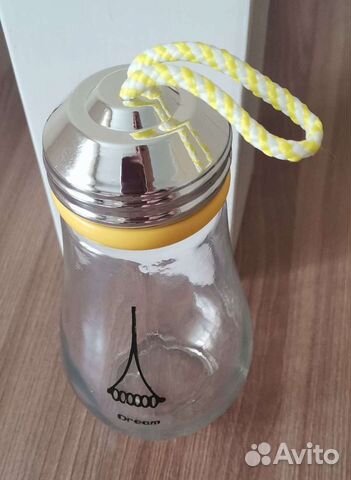 Бутылка для воды стеклянная