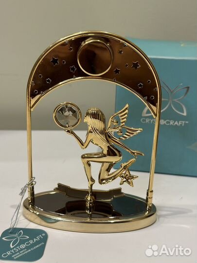 Фигурка декоративная с часами Crystocraft 