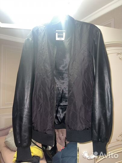 Куртка с кожаными рукавами ritter