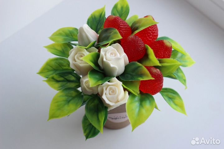 Клубника силиконовая форма для мыла и свечей