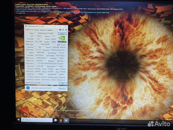 Видеокарта RTX 3090 24GB Palit Game Rock