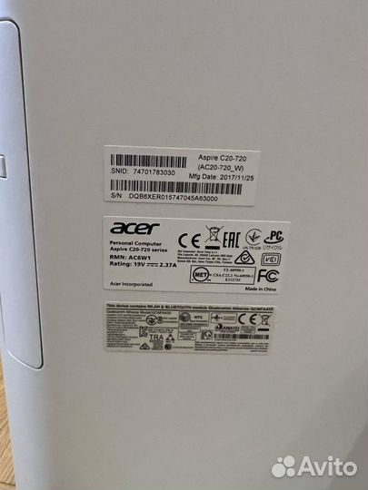 Моноблок acer aspire c20-720