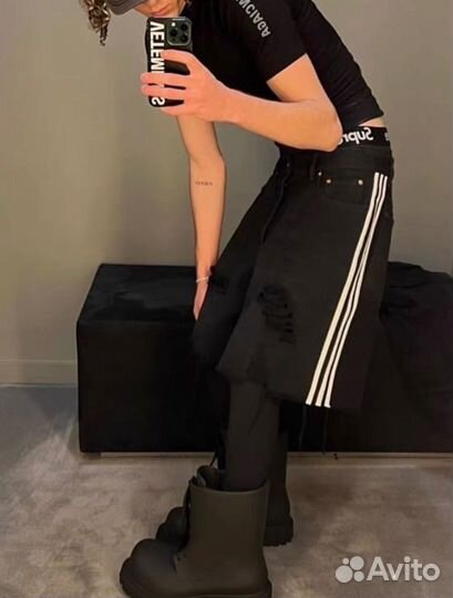 Шорты Adidas X Balenciaga Distressed Baggy shorts