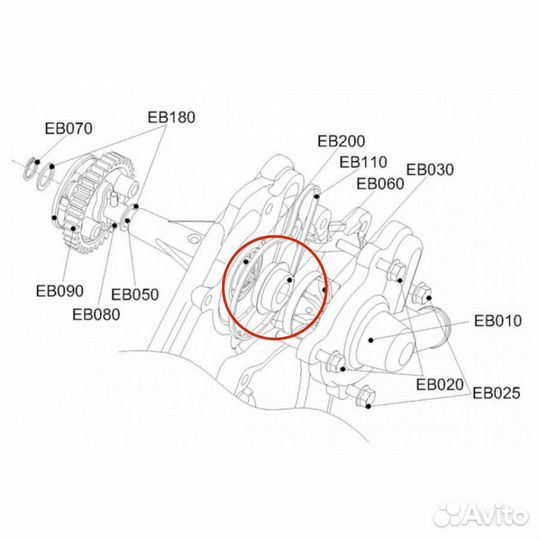 Сальник помпы охлаждения cectek