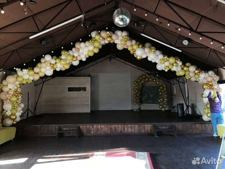 Оформление шарами, арка, гирлянда из шаров