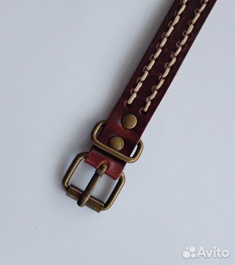 Кожаный браслет в винтажном стиле