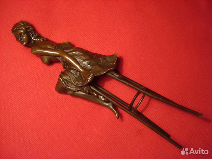 Обнаженная на Стуле Франция Бронза 28см Эротика