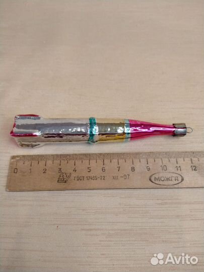 Ёлочная игрушка Ракета СССР