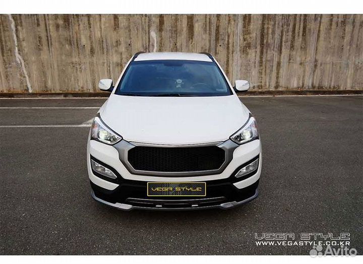 Накладка на передний бампер Hyundai Santa Fe