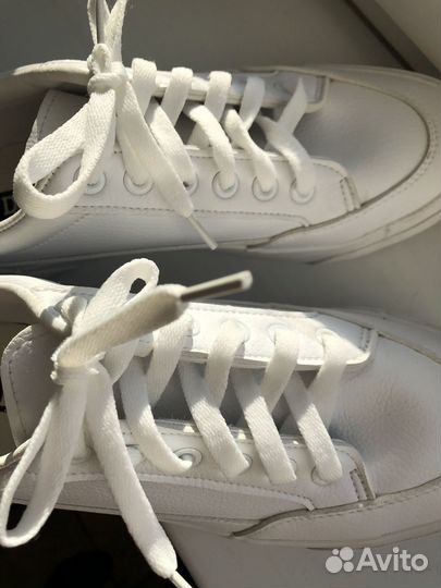 Кеды белые в идеале, кроссовки, иск кожа на 24 см