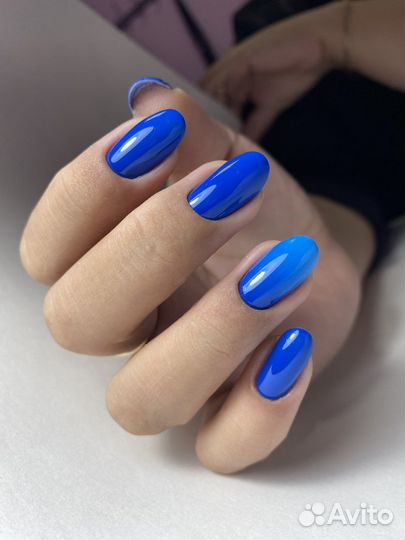 Наращивание ногтей, маникюр с покрытием и укреплен