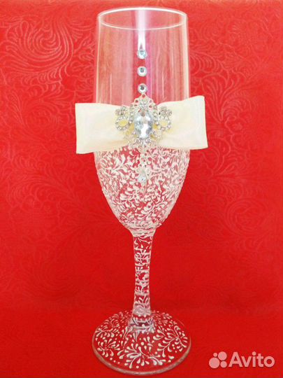 Свадебные фужеры бокалы аксессуары