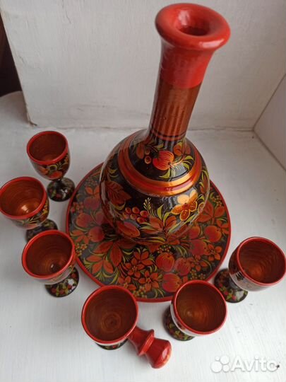 Графин. Хохломская роспись