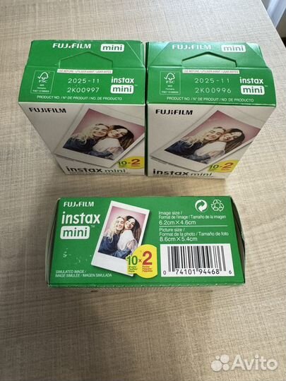 Картриджи для instax mini (20 снимков)